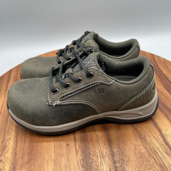 Red Wing Shoes Women Size 5 B Green Leather SD Safety Toe Work 2307 Sneakers - Picture 3 of 8